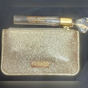 Jimmy Choo Gold Glitter Pouch and Perfume Set